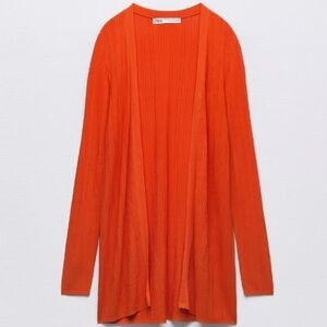 Zara Crinkle Open Cardigan